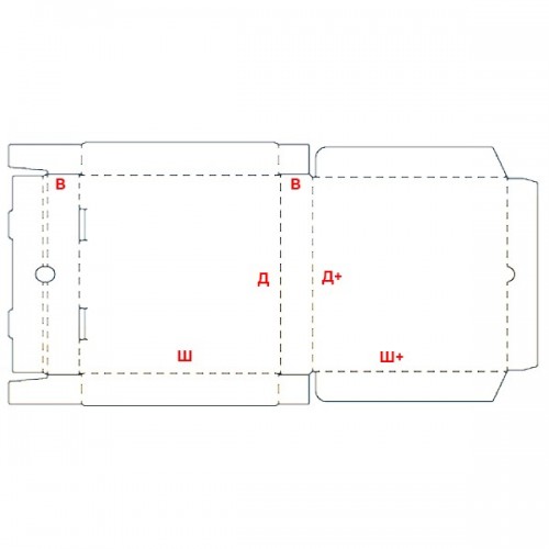 развертка Короб под пиццу FEFCO 426