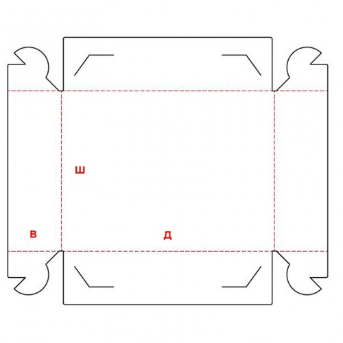 развертка Лоток/поддон однобортный FEFCO 457