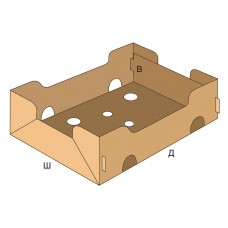 Коробка-лоток FEFCO-772 клееная складная коробка из одной части