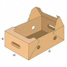 Коробка-лоток FEFCO-774 клееная складная коробка из одной части