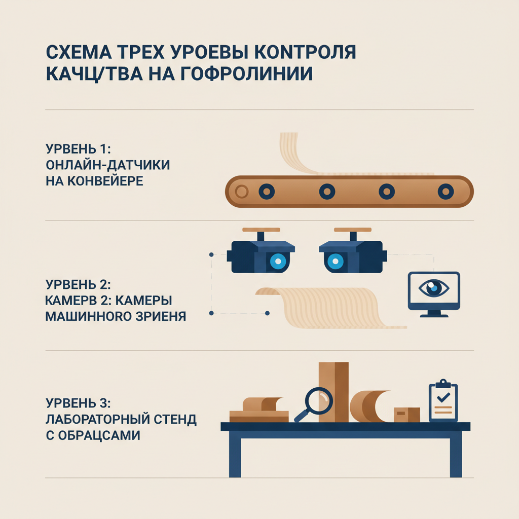 Цифровой контроль качества гофрокартона в 2026: онлайн-мониторинг линии, ИИ-дефектоскопия и что из этого уже работает в России